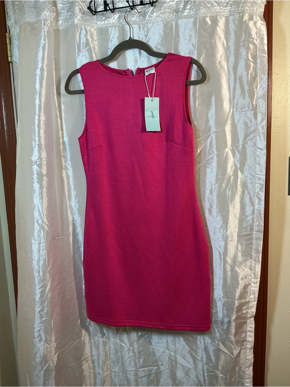 Sleeveless Hot Pink Sheath Dress by Wiholl